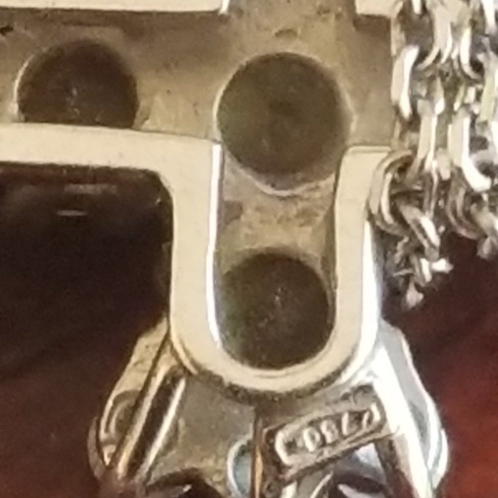 Yellow Sapphire diamond cross 18k w/10k chain - Picture 5 of 5